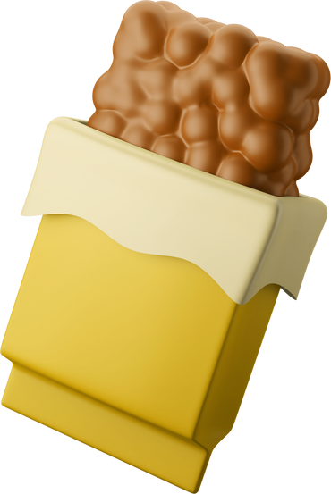 protein nutrition snack bar 3d icon illustration